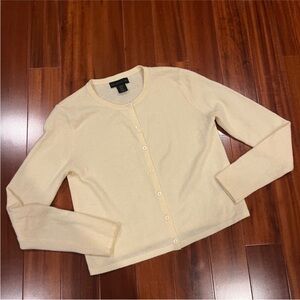 House of Harlow Cardigan Cashmere Cashmere Butter Yellow Button Sweater Size XS